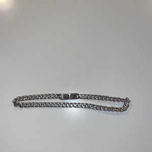 Chrome Hearts Mini Id Silver Bella Hadid Necklace